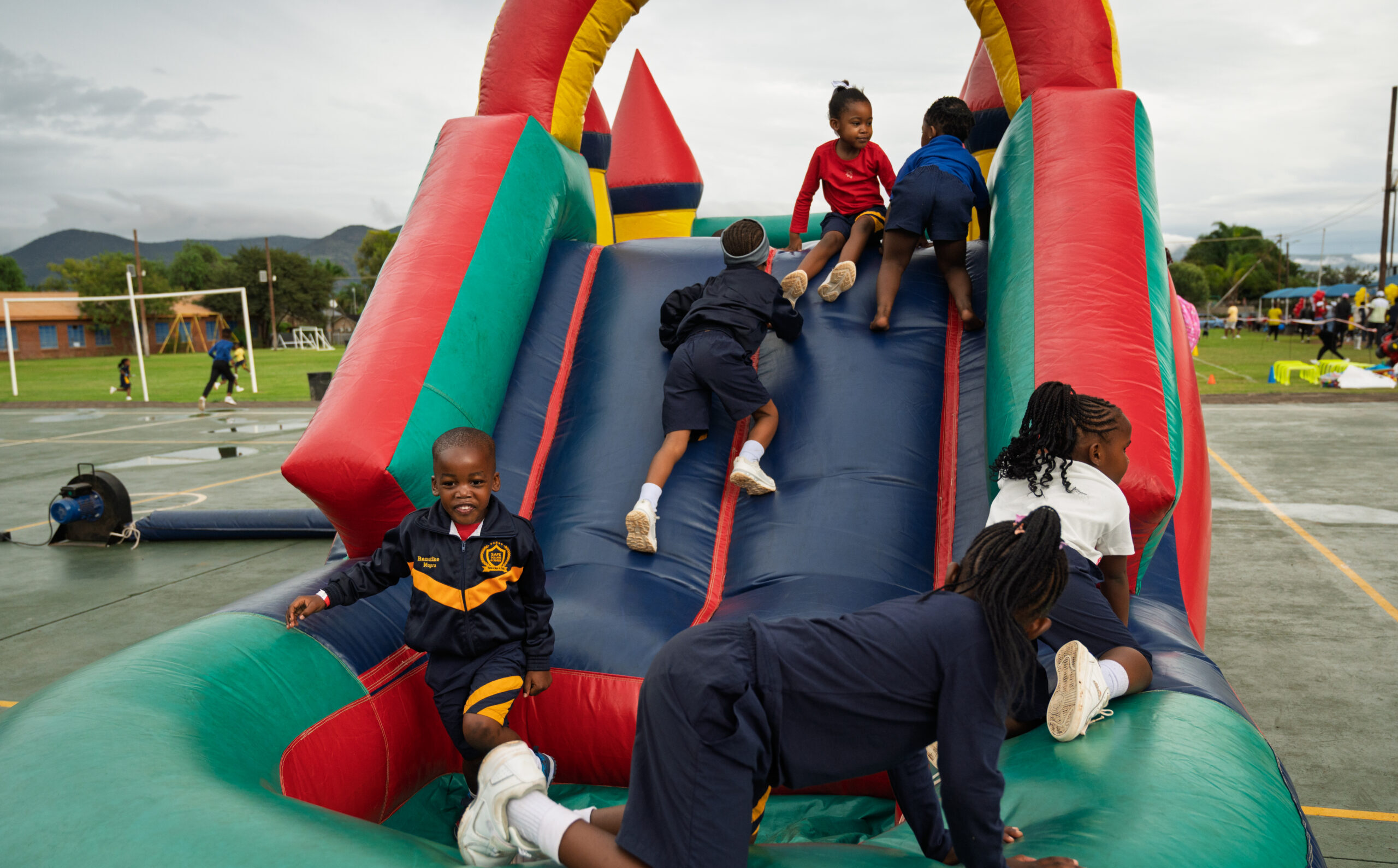 The outdoor play area